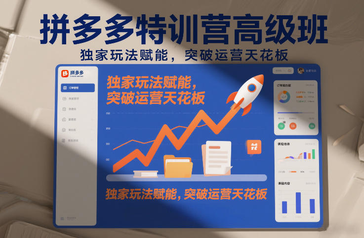 拼多多特训营高阶班，独家玩法赋能，突破运营天花板(更新26年3月19日)网络赚钱,项目资源网,副业资源网,兼职项目,网赚课程-副业赚钱-互联网创业-独家轻创IP大圣网创