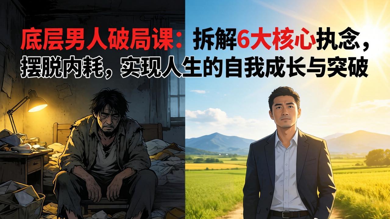 付费文章:底层男人破局课:拆解 6 大核心执念,摆脱内耗,实现人生的自我成长与突破网络赚钱,项目资源网,副业资源网,兼职项目,网赚课程-副业赚钱-互联网创业-独家轻创IP大圣网创