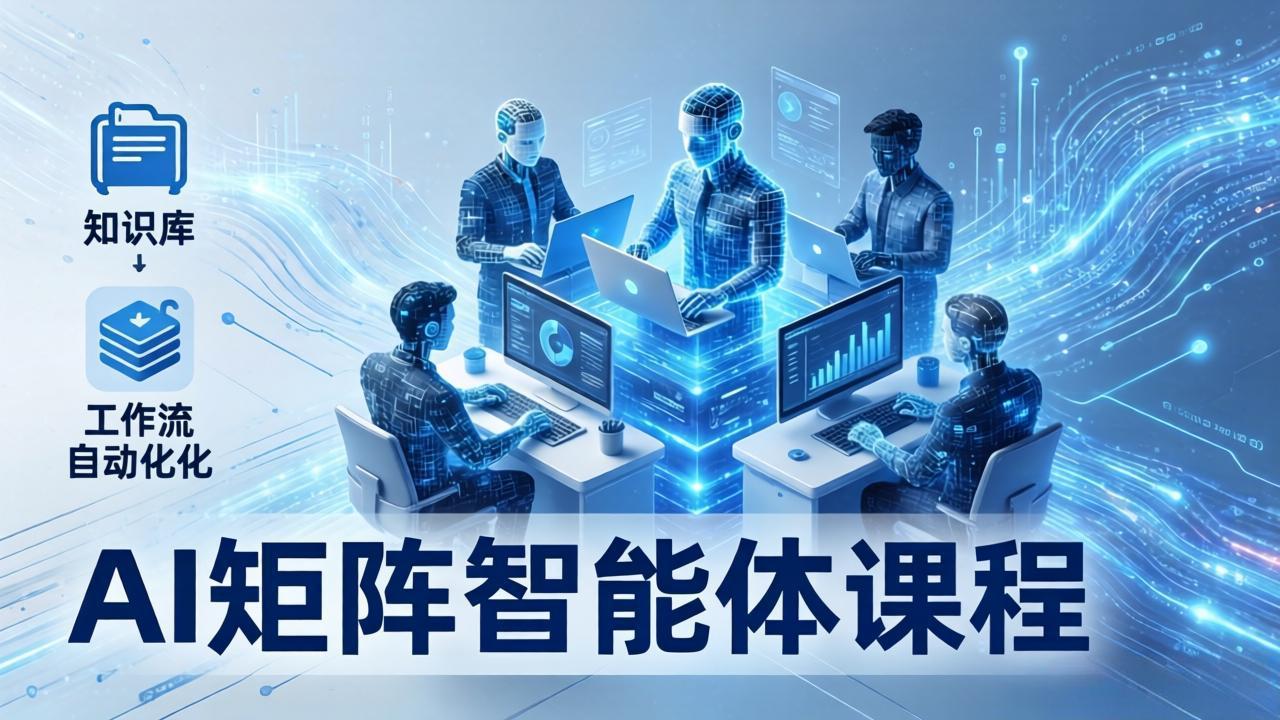 AI矩阵智能体实战：100个数字员工批量生产内容，文本知识库+工作流自动化全搞定网络赚钱,项目资源网,副业资源网,兼职项目,网赚课程-副业赚钱-互联网创业-独家轻创IP大圣网创