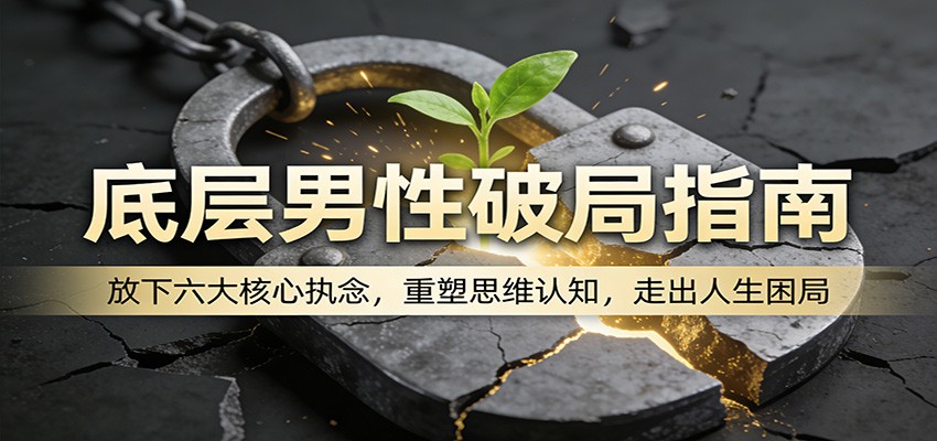 底层男性破局指南：放下六大核心执念，重塑思维认知，走出人生困局网络赚钱,项目资源网,副业资源网,兼职项目,网赚课程-副业赚钱-互联网创业-独家轻创IP大圣网创