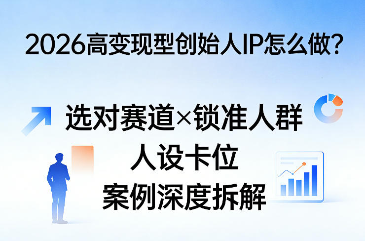 2026高变现型创始人IP怎么做?选对赛道×锁准人群×人设卡位×案例深度拆解网络赚钱,项目资源网,副业资源网,兼职项目,网赚课程-副业赚钱-互联网创业-独家轻创IP大圣网创