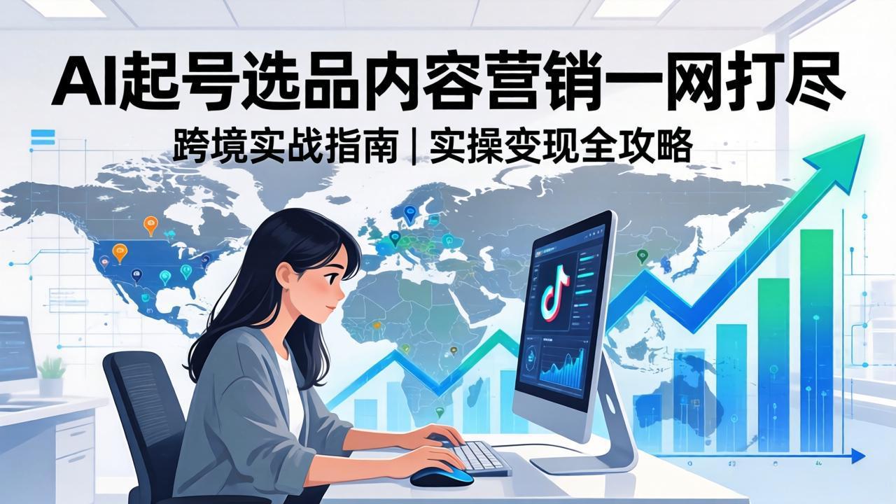 2026 TikTok 跨境AI实操：从零基础到变现全流程，AI起号选品内容营销一网打尽网络赚钱,项目资源网,副业资源网,兼职项目,网赚课程-副业赚钱-互联网创业-独家轻创IP大圣网创