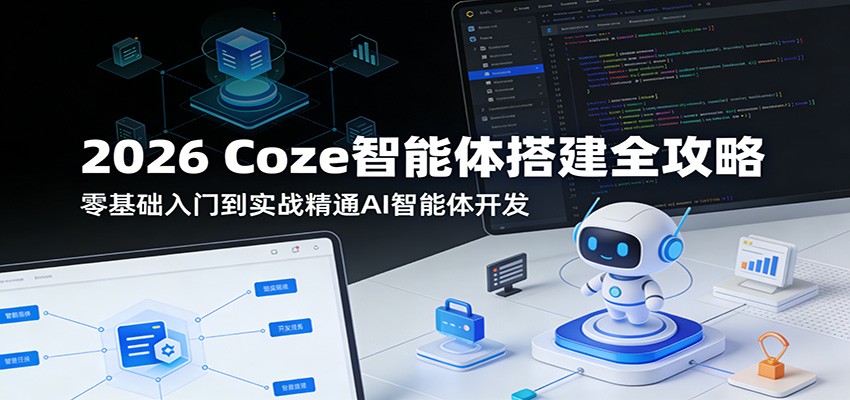 2026 Coze智能体搭建全攻略:零基础入门到实战精通AI智能体开发网络赚钱,项目资源网,副业资源网,兼职项目,网赚课程-副业赚钱-互联网创业-独家轻创IP大圣网创