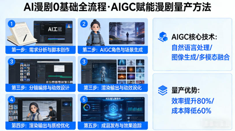 AI漫剧0基础全流程，快速掌握AIGC赋能的漫剧量产方法网络赚钱,项目资源网,副业资源网,兼职项目,网赚课程-副业赚钱-互联网创业-独家轻创IP大圣网创