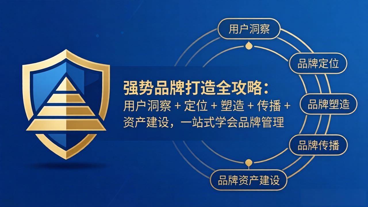 强势品牌打造全攻略：用户洞察 + 定位 + 塑造 + 传播 + 资产建设，一站式学会品牌管理网络赚钱,项目资源网,副业资源网,兼职项目,网赚课程-副业赚钱-互联网创业-独家轻创IP大圣网创