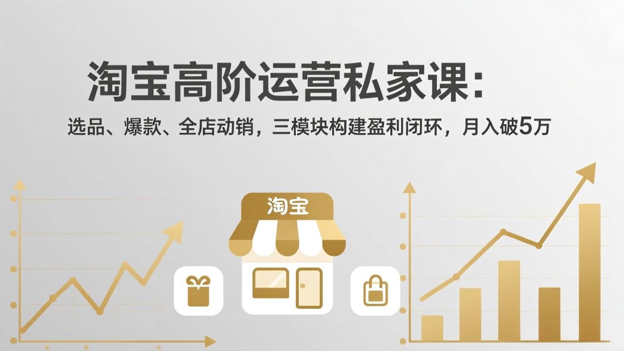 淘宝高阶运营私家课(更新26年4月网络赚钱,项目资源网,副业资源网,兼职项目,网赚课程-副业赚钱-互联网创业-独家轻创IP大圣网创