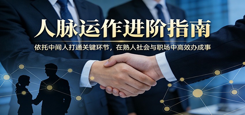 付费文章：人脉运作进阶指南，依托中间人打通关键环节，在熟人社会与职场中高效办成事网络赚钱,项目资源网,副业资源网,兼职项目,网赚课程-副业赚钱-互联网创业-独家轻创IP大圣网创