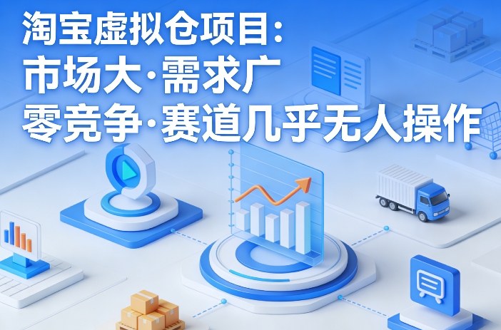 淘宝虚拟仓项目，市场大，需求广，零竞争，赛道几乎没人操作(更新0410)网络赚钱,项目资源网,副业资源网,兼职项目,网赚课程-副业赚钱-互联网创业-独家轻创IP大圣网创