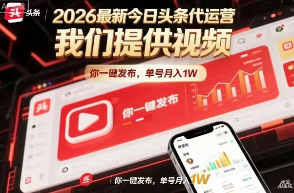 今日头条躺賺模式，你9我1，操作简单，一键发布，单机日入数百，长期合作【揭秘】网络赚钱,项目资源网,副业资源网,兼职项目,网赚课程-副业赚钱-互联网创业-独家轻创IP大圣网创