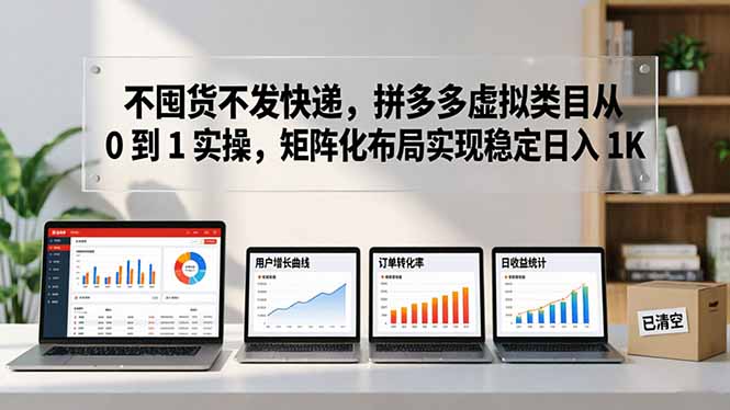 不囤货不发快递，拼多多虚拟类目从 0 到 1 实操，矩阵化布局实现稳定日入 1K网络赚钱,项目资源网,副业资源网,兼职项目,网赚课程-副业赚钱-互联网创业-独家轻创IP大圣网创