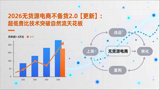 2026无货源电商不备货2.0【更新-4月】:超低费比技术突破自然流天花板,单店月利润1-3万元网络赚钱,项目资源网,副业资源网,兼职项目,网赚课程-副业赚钱-互联网创业-独家轻创IP大圣网创