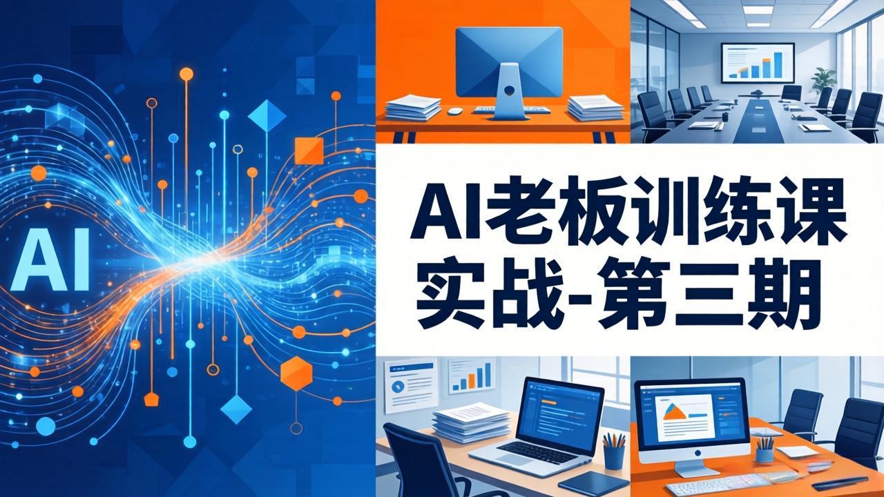 AI老板训练课实战-第三期:AI+内容应用落地教学,从0到1打通AI变现完整路径网络赚钱,项目资源网,副业资源网,兼职项目,网赚课程-副业赚钱-互联网创业-独家轻创IP大圣网创