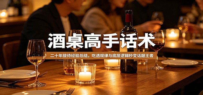 酒桌高手话术：二十年接待经验总结，吃透规律与底层逻辑秒变话题王者网络赚钱,项目资源网,副业资源网,兼职项目,网赚课程-副业赚钱-互联网创业-独家轻创IP大圣网创