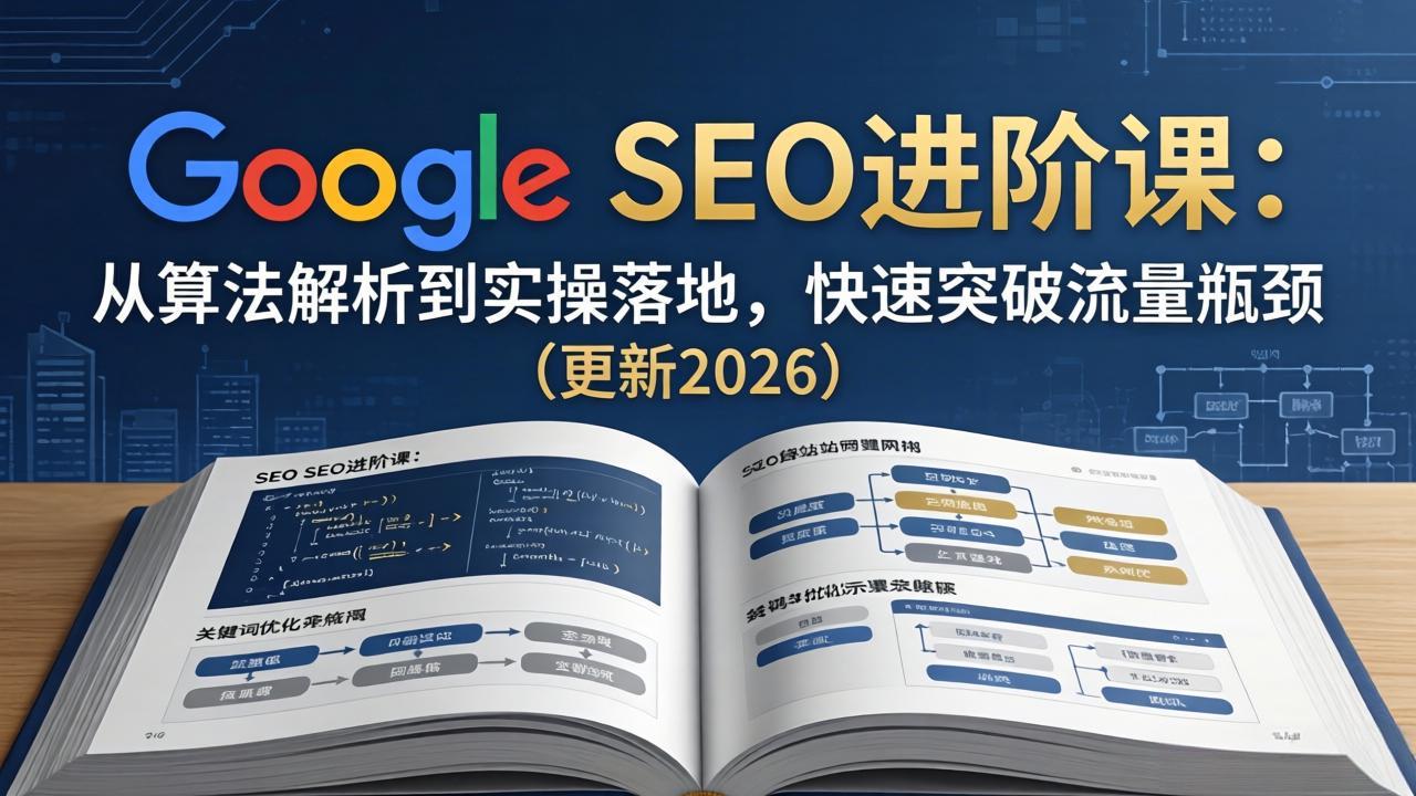 Google SEO进阶课：从算法解析到实操落地，快速突破流量瓶颈(更新2026网络赚钱,项目资源网,副业资源网,兼职项目,网赚课程-副业赚钱-互联网创业-独家轻创IP大圣网创