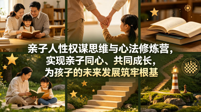 亲子人性权谋思维与心法修炼营，实现亲子同心、共同成长，为孩子的未来发展筑牢根基【音频】网络赚钱,项目资源网,副业资源网,兼职项目,网赚课程-副业赚钱-互联网创业-独家轻创IP大圣网创