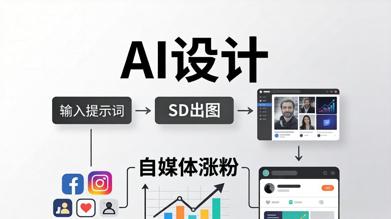 人人都是AI设计师：SD出图+自媒体涨粉一站教学，告别图文素材焦虑，AI设计让你轻松避开内卷网络赚钱,项目资源网,副业资源网,兼职项目,网赚课程-副业赚钱-互联网创业-独家轻创IP大圣网创