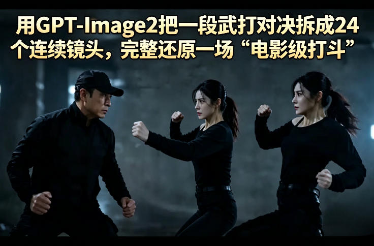 用GPT-Image2把一段武打对决拆成24个连续镜头，完整还原一场“电影级打斗”网络赚钱,项目资源网,副业资源网,兼职项目,网赚课程-副业赚钱-互联网创业-独家轻创IP大圣网创