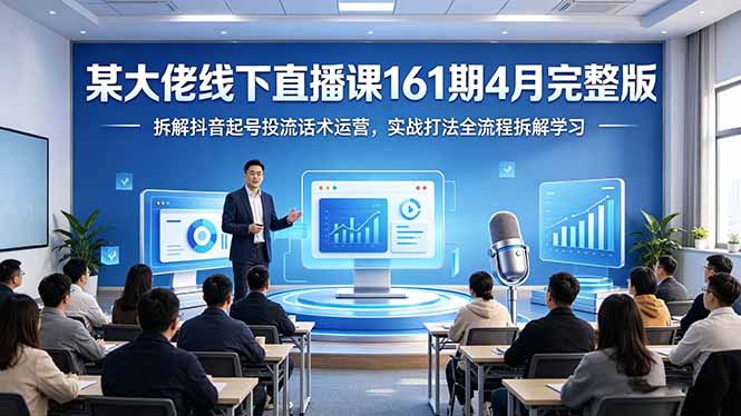 某大佬线下直播课161期4月完整版，拆解抖音起号投流话术运营，实战打法全流程拆解学习网络赚钱,项目资源网,副业资源网,兼职项目,网赚课程-副业赚钱-互联网创业-独家轻创IP大圣网创