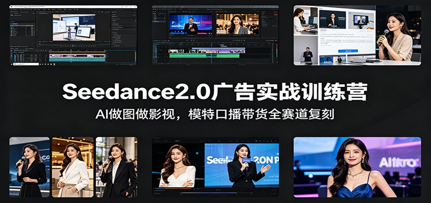 Seedance2.0广告实战训练营：AI做图做影视，模特口播带货全赛道复刻网络赚钱,项目资源网,副业资源网,兼职项目,网赚课程-副业赚钱-互联网创业-独家轻创IP大圣网创