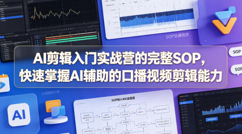 AI剪辑入门实战营的完整SOP，快速掌握AI辅助的口播视频剪辑能力网络赚钱,项目资源网,副业资源网,兼职项目,网赚课程-副业赚钱-互联网创业-独家轻创IP大圣网创