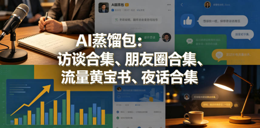 AI蒸馏包：访谈合集、朋友圈合集、流量黄宝书、夜话合集【文档】网络赚钱,项目资源网,副业资源网,兼职项目,网赚课程-副业赚钱-互联网创业-独家轻创IP大圣网创