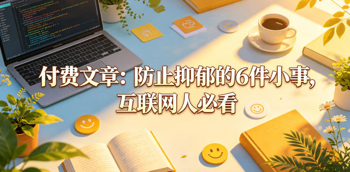 付费文章：防止抑郁的6件小事，互联网人必看！网络赚钱,项目资源网,副业资源网,兼职项目,网赚课程-副业赚钱-互联网创业-独家轻创IP大圣网创
