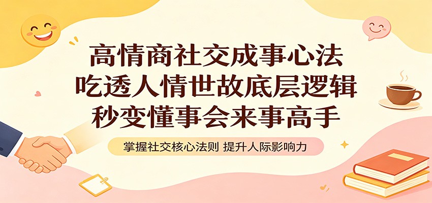 高情商社交成事心法：吃透人情世故底层逻辑，秒变懂事会来事高手网络赚钱,项目资源网,副业资源网,兼职项目,网赚课程-副业赚钱-互联网创业-独家轻创IP大圣网创