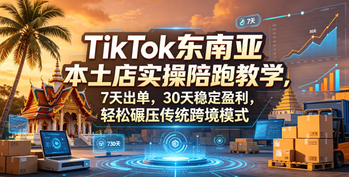TikTok东南亚本土店实操陪跑教学,7天出单,30天稳定盈利,轻松碾压传统跨境模式网络赚钱,项目资源网,副业资源网,兼职项目,网赚课程-副业赚钱-互联网创业-独家轻创IP大圣网创