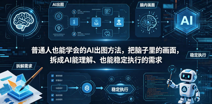普通⼈也能学会的AI出图⽅法，把脑子里的画面，拆成AI能理解、也能稳定执行的需求【文档】网络赚钱,项目资源网,副业资源网,兼职项目,网赚课程-副业赚钱-互联网创业-独家轻创IP大圣网创