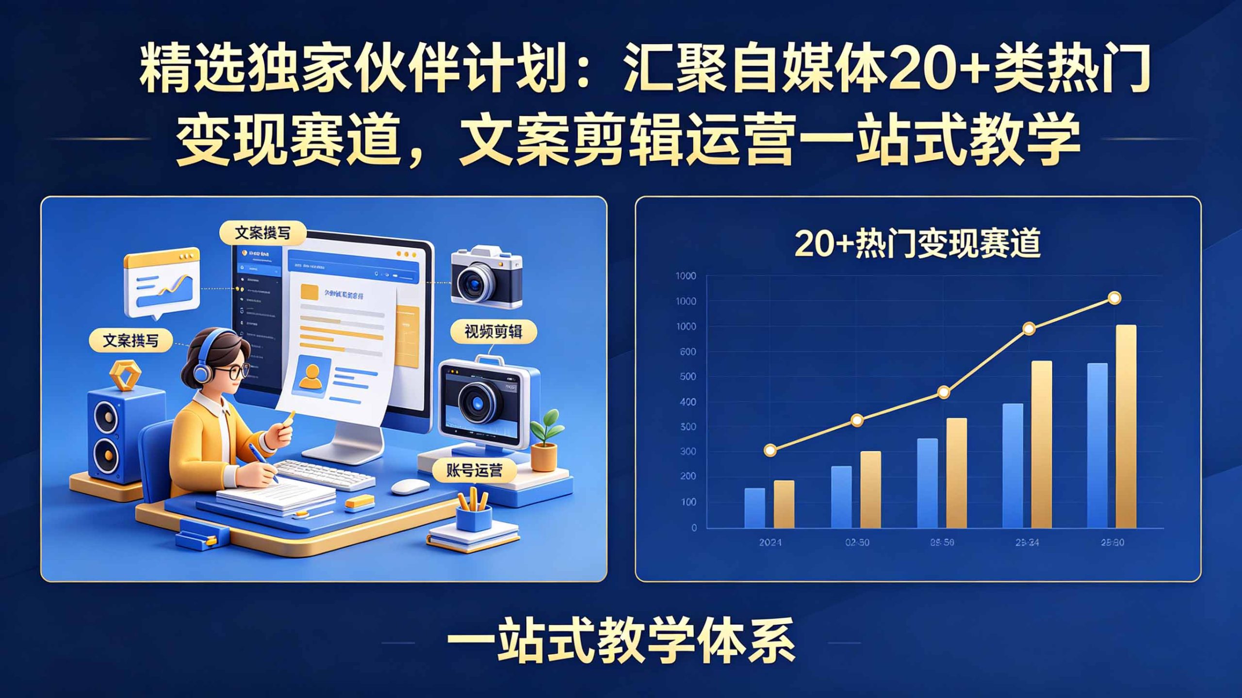 精选独家伙伴计划:汇聚自媒体20+类热门变现赛道,文案剪辑运营一站式教学网络赚钱,项目资源网,副业资源网,兼职项目,网赚课程-副业赚钱-互联网创业-独家轻创IP大圣网创