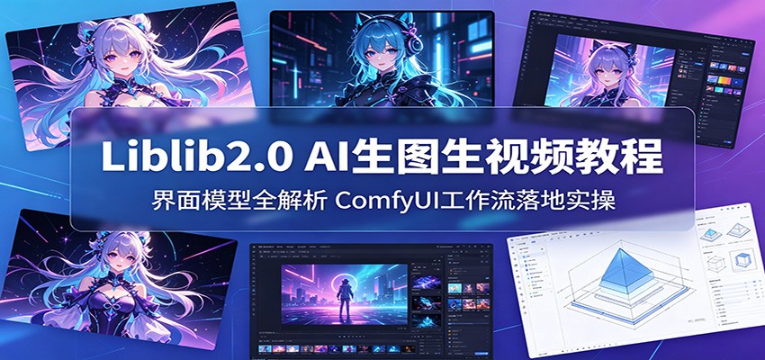 Liblib2.0 AI生图生视频教程:界面模型全解析,ComfyUI工作流落地实操网络赚钱,项目资源网,副业资源网,兼职项目,网赚课程-副业赚钱-互联网创业-独家轻创IP大圣网创