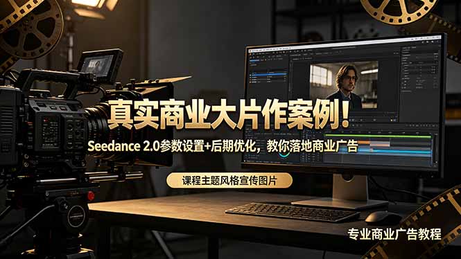 真实商业大片作案例！Seedance 2.0参数设置+后期优化，教你落地商业广告网络赚钱,项目资源网,副业资源网,兼职项目,网赚课程-副业赚钱-互联网创业-独家轻创IP大圣网创