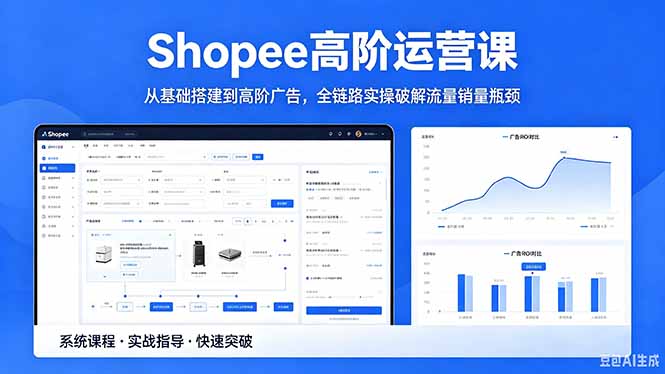 Shopee高阶运营课-2026年5月更新，从基础搭建到高阶广告，全链路实操破解流量销量瓶颈网络赚钱,项目资源网,副业资源网,兼职项目,网赚课程-副业赚钱-互联网创业-独家轻创IP大圣网创