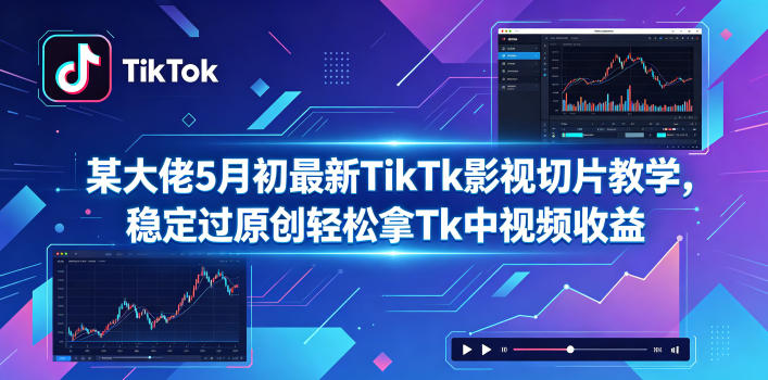 某大佬5月初最新TikTk影视切片教学，稳定过原创轻松拿Tk中视频收益网络赚钱,项目资源网,副业资源网,兼职项目,网赚课程-副业赚钱-互联网创业-独家轻创IP大圣网创