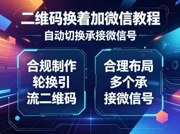 二维码换着加微信教程，自动切换承接微信号，合规制作轮换引流二维码，合理布局多个承接微信号网络赚钱,项目资源网,副业资源网,兼职项目,网赚课程-副业赚钱-互联网创业-独家轻创IP大圣网创