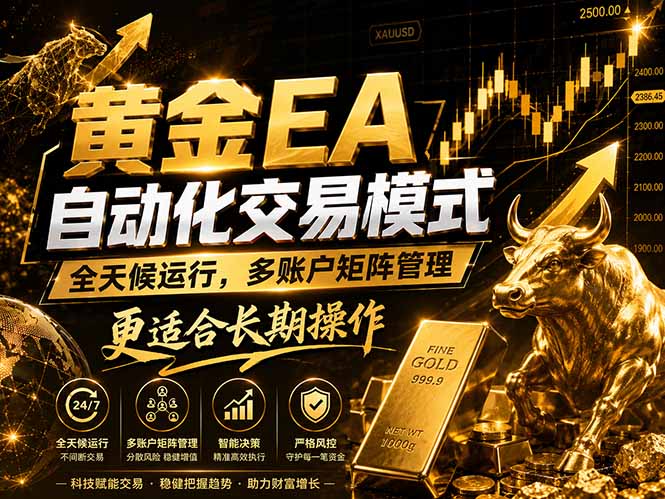 黄金EA量化：多窗口矩阵稳定运行，系统自动执行，收益空间持续放大网络赚钱,项目资源网,副业资源网,兼职项目,网赚课程-副业赚钱-互联网创业-独家轻创IP大圣网创