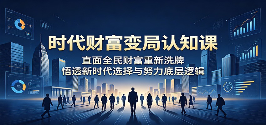 时代财富变局认知课：直面全民财富重新洗牌，悟透新时代选择与努力底层逻辑网络赚钱,项目资源网,副业资源网,兼职项目,网赚课程-副业赚钱-互联网创业-独家轻创IP大圣网创