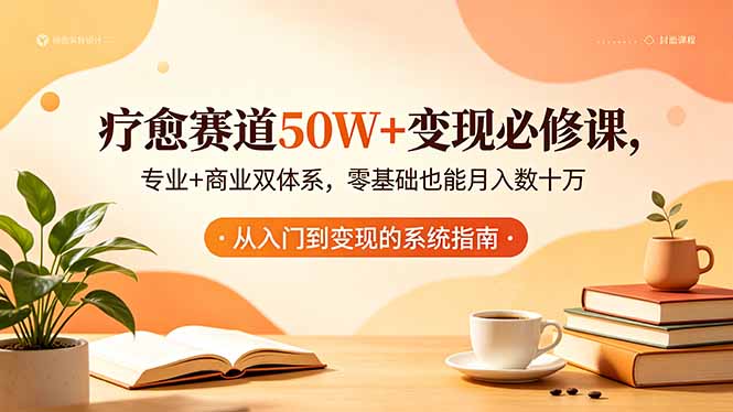 疗愈赛道50W+变现必修课，专业+商业双体系，零基础也能月入数十万网络赚钱,项目资源网,副业资源网,兼职项目,网赚课程-副业赚钱-互联网创业-独家轻创IP大圣网创