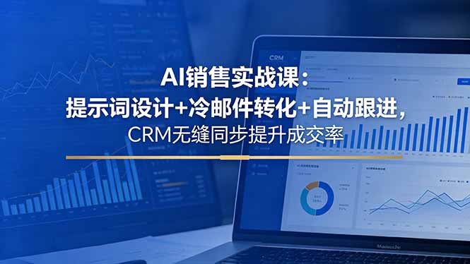 AI销售实战课：提示词设计+冷邮件转化+自动跟进，CRM无缝同步提升成交率网络赚钱,项目资源网,副业资源网,兼职项目,网赚课程-副业赚钱-互联网创业-独家轻创IP大圣网创