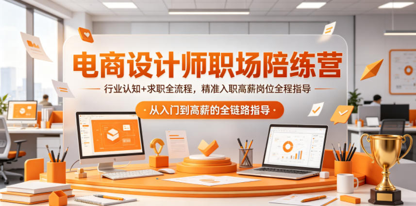 电商设计师职场陪练营，行业认知+求职全流程，精准入职高薪岗位全程指导网络赚钱,项目资源网,副业资源网,兼职项目,网赚课程-副业赚钱-互联网创业-独家轻创IP大圣网创