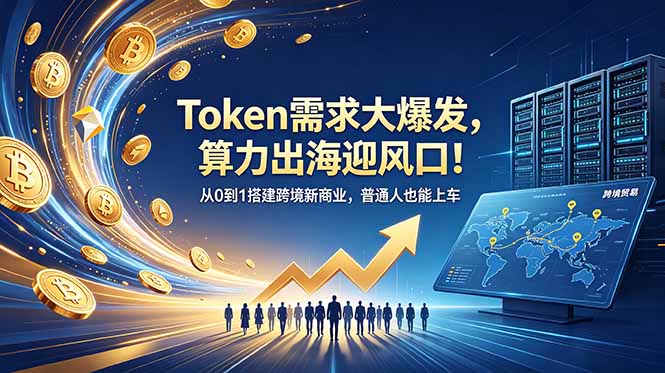 Token需求大爆发，算力出海迎风口！从0到1搭建跨境新商业，普通人也能上车网络赚钱,项目资源网,副业资源网,兼职项目,网赚课程-副业赚钱-互联网创业-独家轻创IP大圣网创