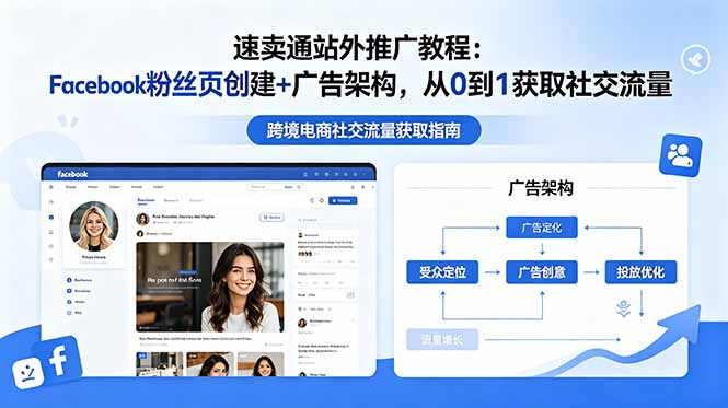速卖通站外推广教程：Facebook粉丝页创建+广告架构，从0到1获取社交流量网络赚钱,项目资源网,副业资源网,兼职项目,网赚课程-副业赚钱-互联网创业-独家轻创IP大圣网创