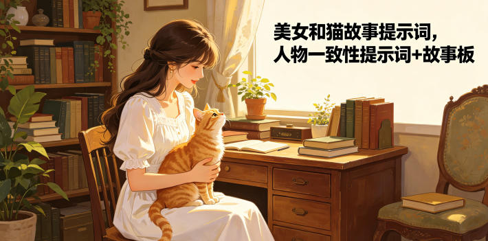 美女和猫故事提示词,人物一致性提示词+故事板网络赚钱,项目资源网,副业资源网,兼职项目,网赚课程-副业赚钱-互联网创业-独家轻创IP大圣网创