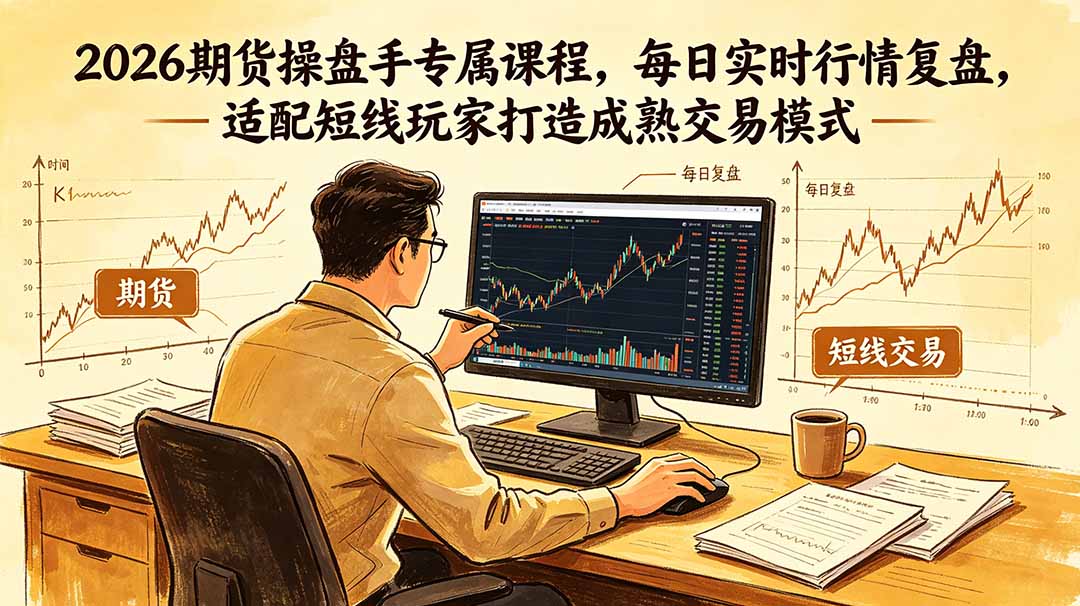 2026期货操盘手专属课程-更新6月,每日实时行情复盘,适配短线玩家打造成熟交易模式网络赚钱,项目资源网,副业资源网,兼职项目,网赚课程-副业赚钱-互联网创业-独家轻创IP大圣网创