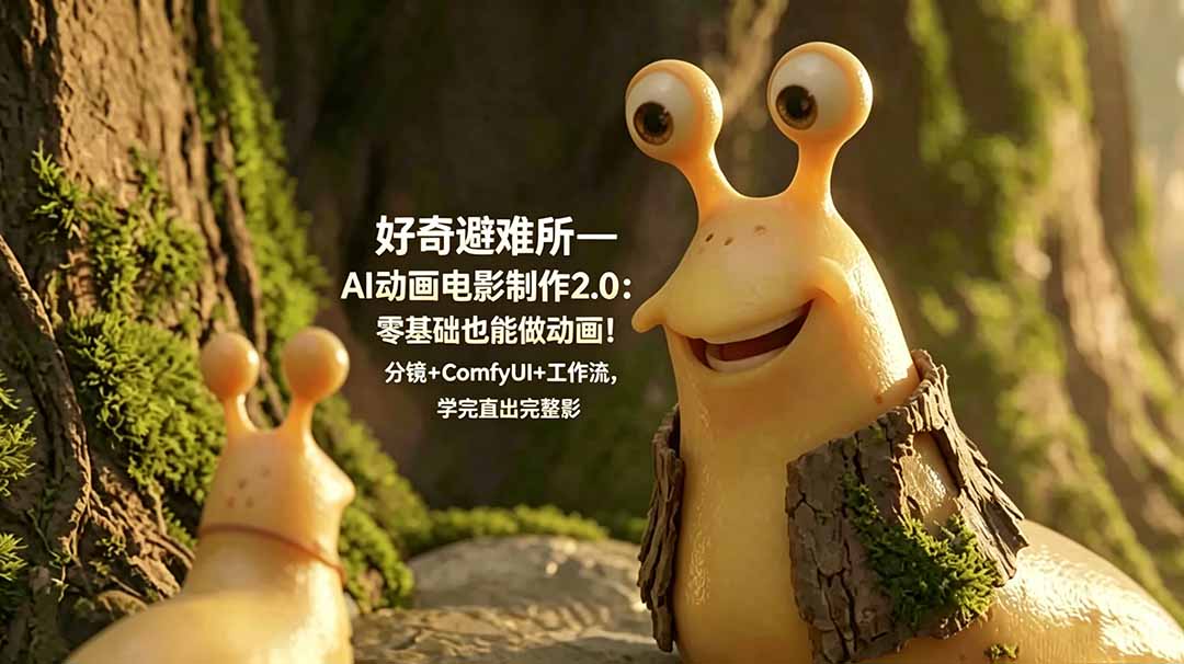 好奇避难所—AI动画电影制作2.0：零基础也能做动画！分镜+ComfyUI+工作流，学完直出完整影片网络赚钱,项目资源网,副业资源网,兼职项目,网赚课程-副业赚钱-互联网创业-独家轻创IP大圣网创