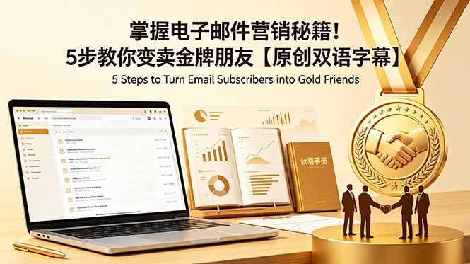 掌握电子邮件营销秘籍!5步教你变卖金牌朋友【原创双语字幕】网络赚钱,项目资源网,副业资源网,兼职项目,网赚课程-副业赚钱-互联网创业-独家轻创IP大圣网创