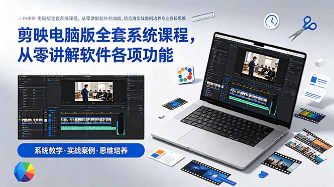 剪映电脑版全套系统课程,从零讲解软件各项功能,结合海量实战案例培养专业剪辑思维网络赚钱,项目资源网,副业资源网,兼职项目,网赚课程-副业赚钱-互联网创业-独家轻创IP大圣网创