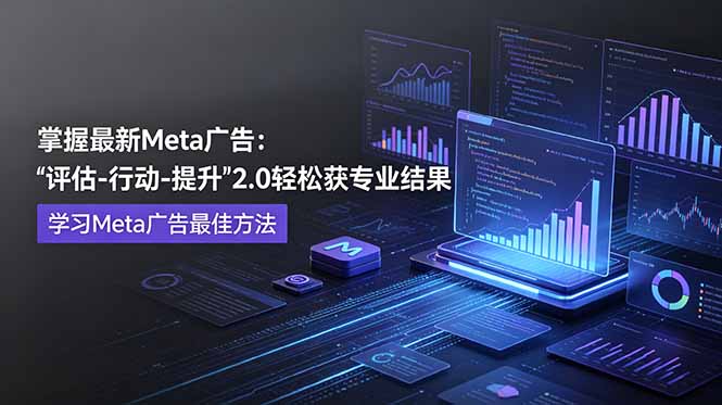 掌握最新的Meta广告，通过“评估-行动-提升”2.0版本轻松获得专业级结果。学习目前学习Meta广告的最佳方法网络赚钱,项目资源网,副业资源网,兼职项目,网赚课程-副业赚钱-互联网创业-独家轻创IP大圣网创