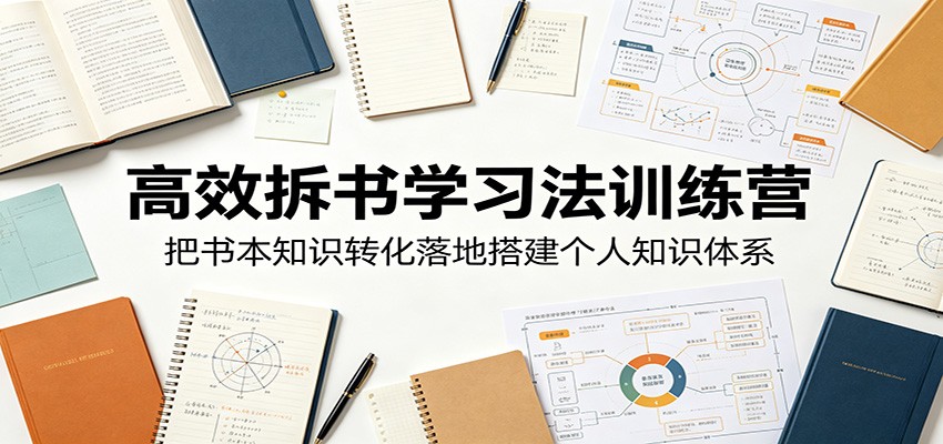 高效拆书学习法训练营，把书本知识转化落地搭建个人知识体系网络赚钱,项目资源网,副业资源网,兼职项目,网赚课程-副业赚钱-互联网创业-独家轻创IP大圣网创