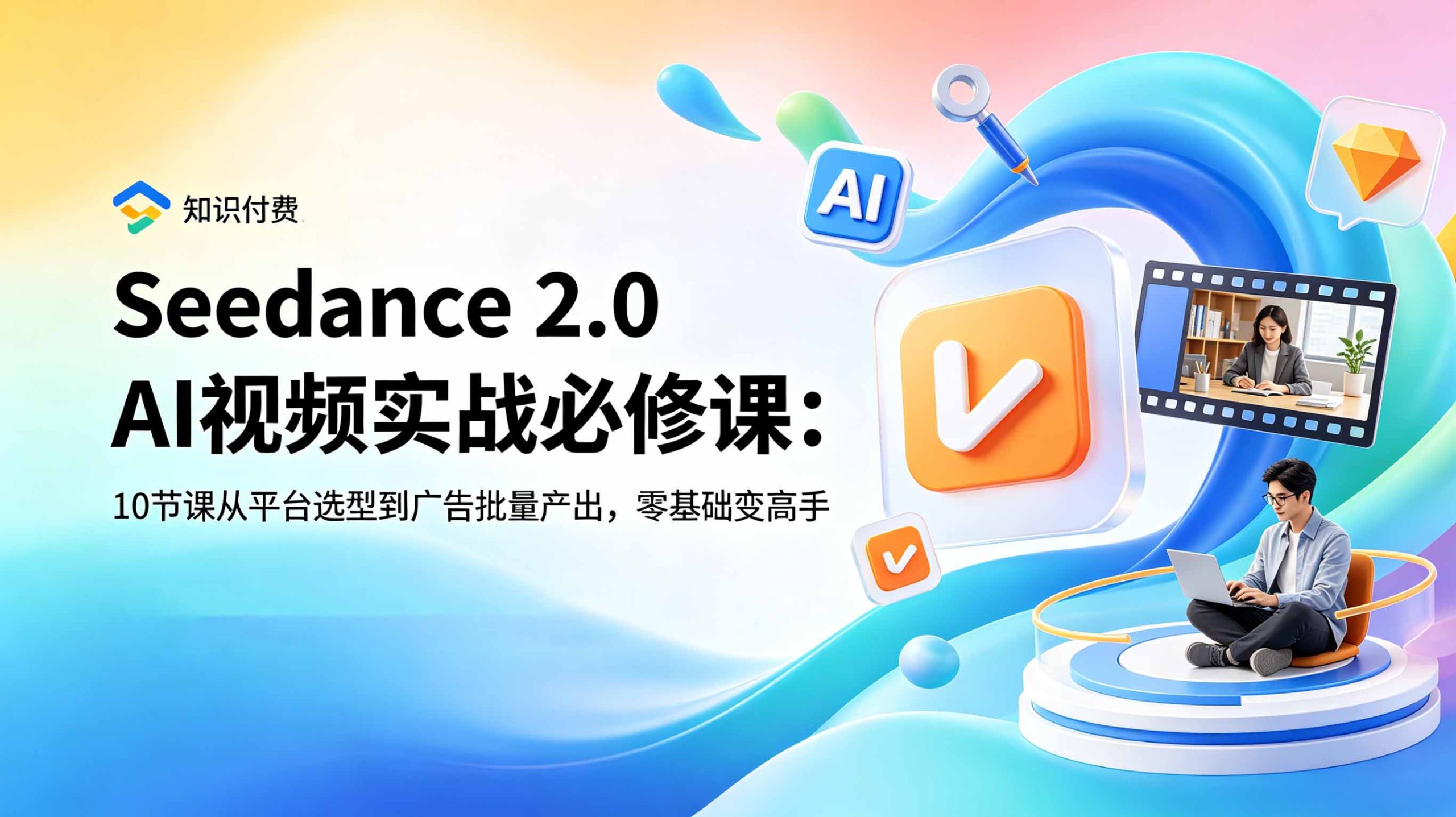 Seedance 2.0 AI视频实战必修课：10节课从平台选型到广告批量产出，零基础变高手网络赚钱,项目资源网,副业资源网,兼职项目,网赚课程-副业赚钱-互联网创业-独家轻创IP大圣网创